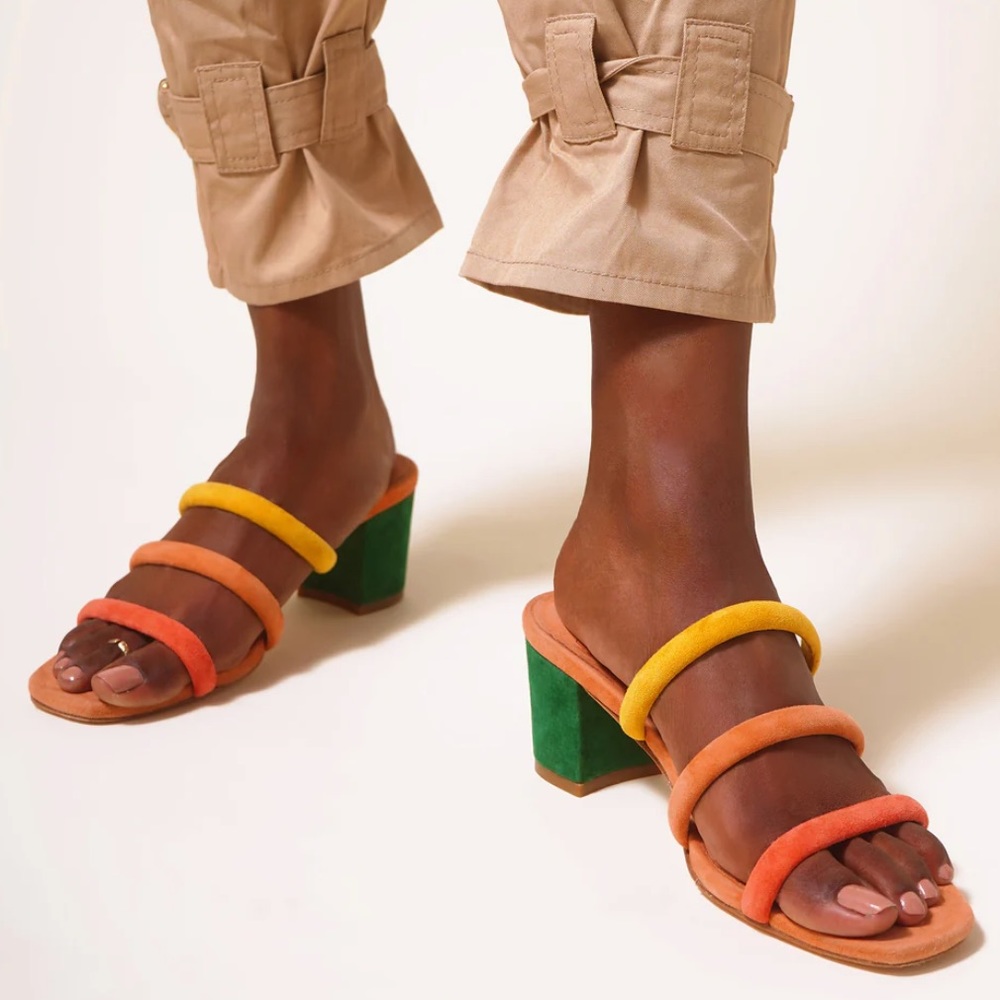 Charlotte Stone Belle Sandals, Rainbow 🌈